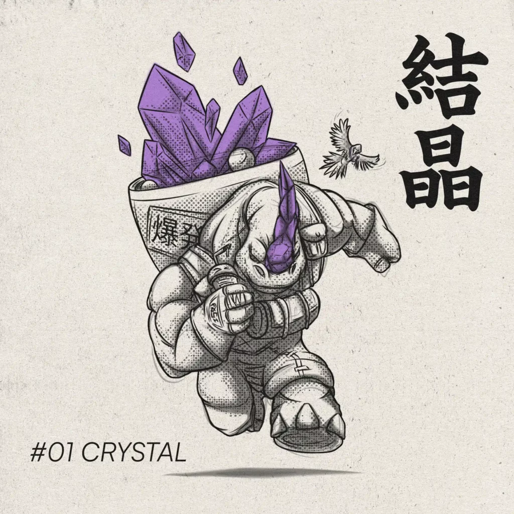 Illustration digitale inktober #crystal sebdygraph graphiste illustrateur normand