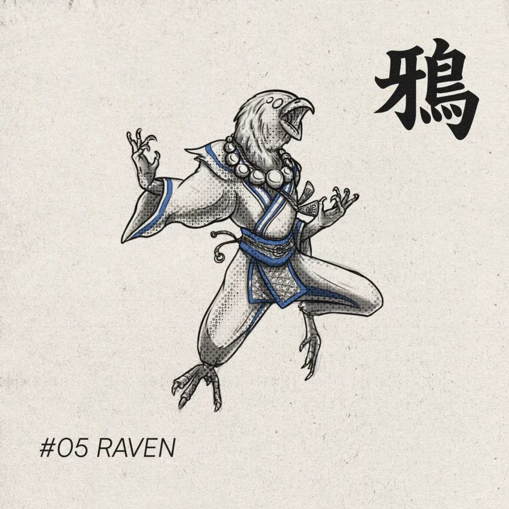 Illustration digitale inktober #raven sebdygraph graphiste illustrateur normand