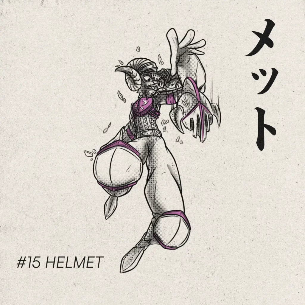 Illustration digitale inktober #helmet sebdygraph graphiste illustrateur normand