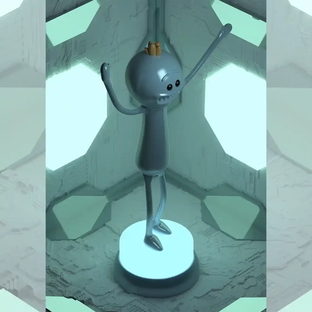 Modèle 3D de la tête du personnage Mister Me sebdygraph graphiste illustrateur normand